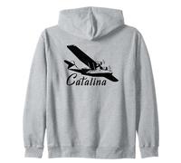 PBY Catalina American Plane Flying Silhouette Zip Hoodie