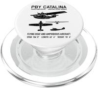 PBY Catalina American WW2 Flying Boat Dark Silhouettes PopSockets PopGrip for MagSafe