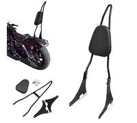 PBYMT Black Detachable Passenger Sissy Bar Backrest Pad Compatible for Harley Davidson Sportster XL1200 XL883 2004-2023