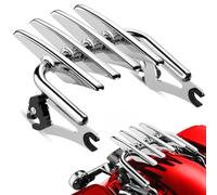 PBYMT Chrome Detachable Stealth Mounting Luggage Rack Compatible for Harley Touring Street Glide Road King Electra Glide 2009-2023