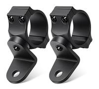 PBYMT Stainless Steel UTV Light Bar Mount, 360° Rotating Flag Whip Light Bracket for 1.75"-2" Roll Cage, Compatible with RZR 900 1000 XP Pro Turbo Maverick Commander X3 Jeep (Matte Black 2PCS)