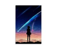 PBYOSCZYE Anime Movie Your Name Heroine Poster Decorative Painting Canvas Wall Art Living Room Poster Bedroom Painting 08 x 12 Inch (20 x 30 cm)