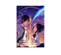 PBYOSCZYE Anime Movie Your Name Role Collective Art Poster Decorative Painting Canvas Wall Art Living Room Poster Bedroom Painting 12 x 18 Inch (30 x 45 cm)