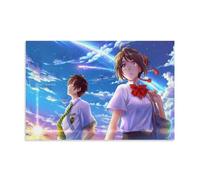 PBYOSCZYE Anime Your Name Characters Collective Fan Art Poster Decorative Painting Canvas Wall Art Living Room Poster Bedroom Painting 12 x 18 Inch (30 x 45 cm)