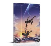 PBYOSCZYE Anime Your Name Main Characters Poster Decorative Painting Canvas Wall Art Living Room Poster Bedroom Painting 16 x 24 Inch (40 x 60 cm)