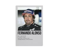 PBYOSCZYE Fernando Alonso Racer Minimalist Fan Art Wall Art Picture Print Modern Family Room Decor 08 x 12 Inches (20 x 30 cm)