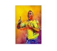 PBYOSCZYE Football Star Ronaldo Nazario Colourful Fan Art Poster Decorative Painting Canvas Wall Art Living Room Poster Bedroom Painting 16 x 24 Inch (40 x 60 cm)