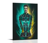 PBYOSCZYE Racer Fernando Alonso Colourful Art Poster Decorative Painting Canvas Wall Art Living Room Poster Bedroom Painting 24 x 36 Inch (60 x 90 cm)