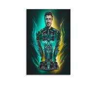 PBYOSCZYE Racer Fernando Alonso Colourful Art Wall Art Picture Print Modern Family Room Decor 24 x 36 Inches (60 x 90 cm)