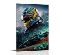 PBYOSCZYE Racing Driver Fernando Alonso Collection Art Poster Decorative Painting Canvas Wall Art Living Room Poster Bedroom Painting 20 x 30 Inch (50 x 75 cm)