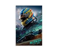 PBYOSCZYE Racing Driver Fernando Alonso Collection Art Wall Art Picture Print Modern Family Room Decor 20 x 30 Inches (50 x 75 cm)