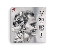 PBYOSCZYE Tennis Player Roger Federer Black and White Fan Art Wall Art Picture Print Modern Family Room Decor 20 x 20 Inches (50 x 50 cm)