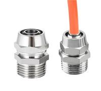 PC 4 6 8 10 12mm Pipe Tube to 1/8 1/4 3/8 1/2 Trachea Quick Screw Connector Copper Pneumatic Components Fast Twist Joint(PC12-02,200 PCS)