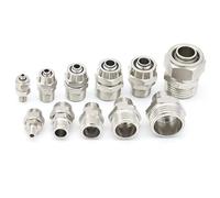 PC 6mm Pipe Tube to M8 M10 M12 M14 Trachea Screw Connector Copper Pneumatic Components Twist Joint Fittings 1Pcs(M6)