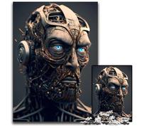 Pc Adults Jigsaw Puzzle A Man Cyborg Challenging Puzzles Brain Teaser Game Interactive Family Game Suitable for Ages 14 1000 PCS(38x26cm)