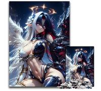 Pc Adults Jigsaw Puzzle Angel And Demon Hybrid Wooden Jigsaw Puzzles Interactive Family Game DIY Home Decor Brain Teaser Gift 1000 PCS(75x50cm)