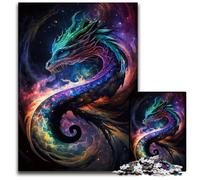 Pc Adults Jigsaw Puzzle Ethereal Cosmic Dragon Challenging Puzzles Challenging Brain Teaser for Teenagers Family Game Night Fun 1000 PCS(75x50cm)