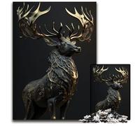Pc Adults Jigsaw Puzzle King Deer Challenging Puzzles Challenging Brain Teaser for Teenagers Family Game Night Fun 1000 PCS(75x50cm)