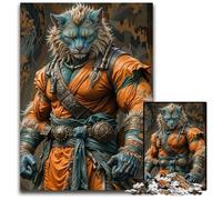 Pc Adults Jigsaw Puzzle Powerful Cat Warrior Challenging Puzzles Brain Teaser Game Interactive Family Game Suitable for Ages 14 1000 PCS(38x26cm)