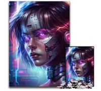 Pc Adults Jigsaw Puzzle T 1000 Robot Girl Challenging Puzzles Brain Teaser Game Interactive Family Game Suitable for Ages 14 1000 PCS(38x26cm)