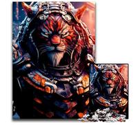 Pc Adults Jigsaw Puzzle Tiger Warrior Challenging Puzzles Brain Teaser Game Interactive Family Game Suitable for Ages 14 1000 PCS(75x50cm)