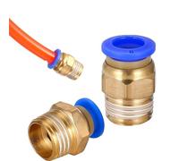 PC Air Pneumatic Fitting Quick Connector 4-m5 4-M6 4mm 6mm 8mm 10mm 12mm Male Thread 1/4 1/2 1/8 3/8 Compressed Hose Tube Pipe 10/50Pcs(12-04,50pcs)