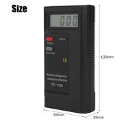 PC Battery LCD EMF Meter 50Hz-2000MHz Radiation Detector Compact Black