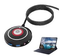 PC Button - Desktop Case Reset, External Button, Motherboard/off | Remote Computer Start Button With USB Ports, Extended With Audio Jack For Gamin