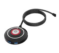 PC Button - Desktop Case Reset, External Button, Motherboard/off | Remote Computer Start Button With USB Ports, Extended With Audio Jack For Gamin