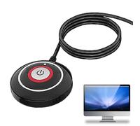 PC Button - Desktop Restart, External Case Button, Motherboard Reset Tool | Remote/off Extension With USB Ports, Audio Interface Connector 5.2ft For, Office PC Setup