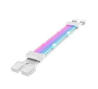 Pc Cable | White Psu Cables - Wire Extension ATX Energy Cable | Wire Extension ATX Energy Cablle - Synchronized PSU Cables With Color Mode ARGB Wires Extensions Kit