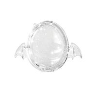 PC Case Compatible for Tamagotchi Meets, Transparent Case Cover Hard Shell Electronic Pet Game Machine Carrying Sleeve Skin Full Protector Replacement(Case Only)(Transparent Glitter Little Devil)