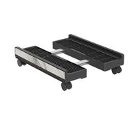PC Case Holder - Adjustable Portable Shelf with Brake Wheels | Mobile Base for PC Tower | For Workstation Laptop Printer Monitor Game Room Storage Floor