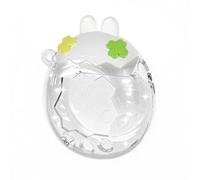 PC Case Protective Shell for Tamagotchi Paradise Cover with Openable Lid，White top + Glitter bottom