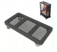 PC Case Stand with Wheels, Heavy Duty Rolling Computer Tower Cart, Ventilated Steel Design for Desktop Gaming PCs, Stable Mobile Holder