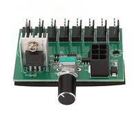 PC Chassis Fan Hub, 8 Way Splitter DC12V Speed Controller Governor for 2 Pin 3 Pin 4 Pin PC Fan