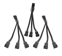 PC Chassis Fan Splitter Extension Cable, 1 to 3 PWM Fan Tinned Copper Splitter Compatible with 4 Pin PC Cooling Fans (3 Pack)