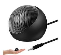 PC Condenser Microphone Portable Omnidirectional Microphone 3.5mm Plug and Play for Recording Skype Chatting Online Meeting Gaming Compatible with PC/Laptop/iPad/Mac