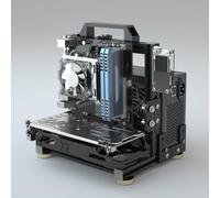 PC Creative Assembly Frame Test Bench，Open Air Frame Case, DIY Computer Motherboard Case Rack, ITX ATX MATX/EATX Open Aluminum Frame Chassis (ITX)