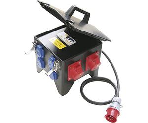 PC Electric 9474070 Mobile 5G2.5 Distributor Solid Rubber Tip Portable 4X250 V/2X400 V + FI, IP44