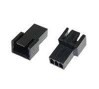 PC Fan Connector RLECS 5PCS PWN Plastic Shell Computer Case Cooling Fan Male Plug Interface 3-pin PC Fan Connector Kit with 15PCS Terminal Crimp Pins PWM Power Shell Connector Housing