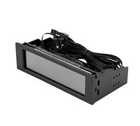 PC Fan Controller with Big LCD Screen, 5 Fans Speed Control CPU Temperature Sensor Computer Cooling Drive Bay Front Panel