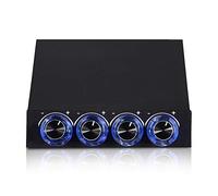 PC Fan Speed Controller,4 Channel Computer Fan Speed Temperature Controller Heat Reducing for PC,with Blue LED Which Displays The Working State Of The Speed Controller