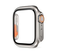PC Firm Cover for Case 45mm 41mm 44mm 40mm 42mm 38mm Glass Appearance Upgrade ultra iWatch Series 8 7 SE SE2 6 5 4 3 (Color : White, Size : 41mm)