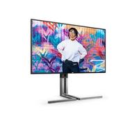AOC U27U3CV 27 inch UHD Graphic Monitor 60Hz, Nano IPS Panel, 4ms GtG, Adaptive Sync, VESA HDR400 (certified), Height Adjustment, Speakers, (3840x2160 HDMI 2x 2.0 DP 1x 1.4 USB Hub) Black/Silver