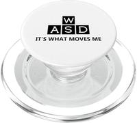 PC Gamer WASD It's What Moves Me Funny Computer Gaming PopSockets PopGrip for MagSafe