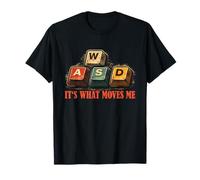 PC Gamer WASD Keyboard Keys It's What Moves Me Retro Art T-Shirt