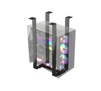 PC Holder Under Desk, Steel Holder Adjustable, Computer Tower Stand, Open Frame Case with Easy Installation Function and Organised Work Area, PC Holder Shelf for Home Office St