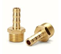 PC Hose Barb Tail Pagoda Connector 6 8 10 12 14 16mm Connector Hose 1/8 1/2 3/4 3/8 BSP Male Thread Brass Pipe Fittings,