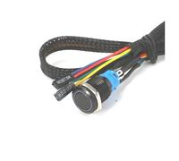 PC Host Start Power SW Button Switch Computer Reset SW Button Switch 3V-6V With 60cm Motherboard Cable DIY IDGTTLDF(Black PC Reset,16MM_LED ORANGE)